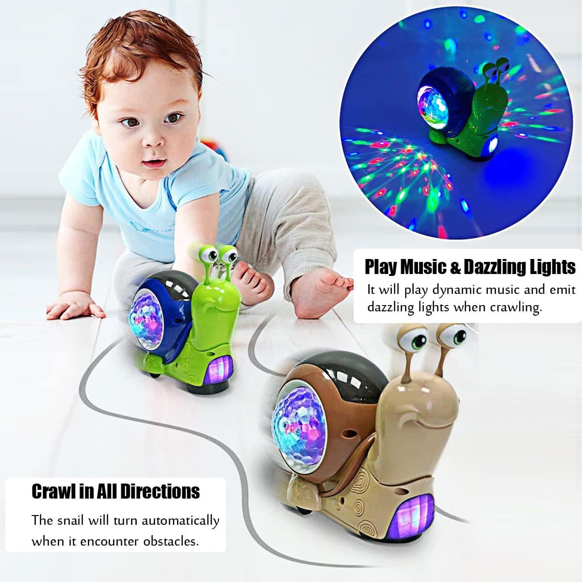 Phone Accessories Baby - Juguete de Caracol Interactivo para Bebés,
