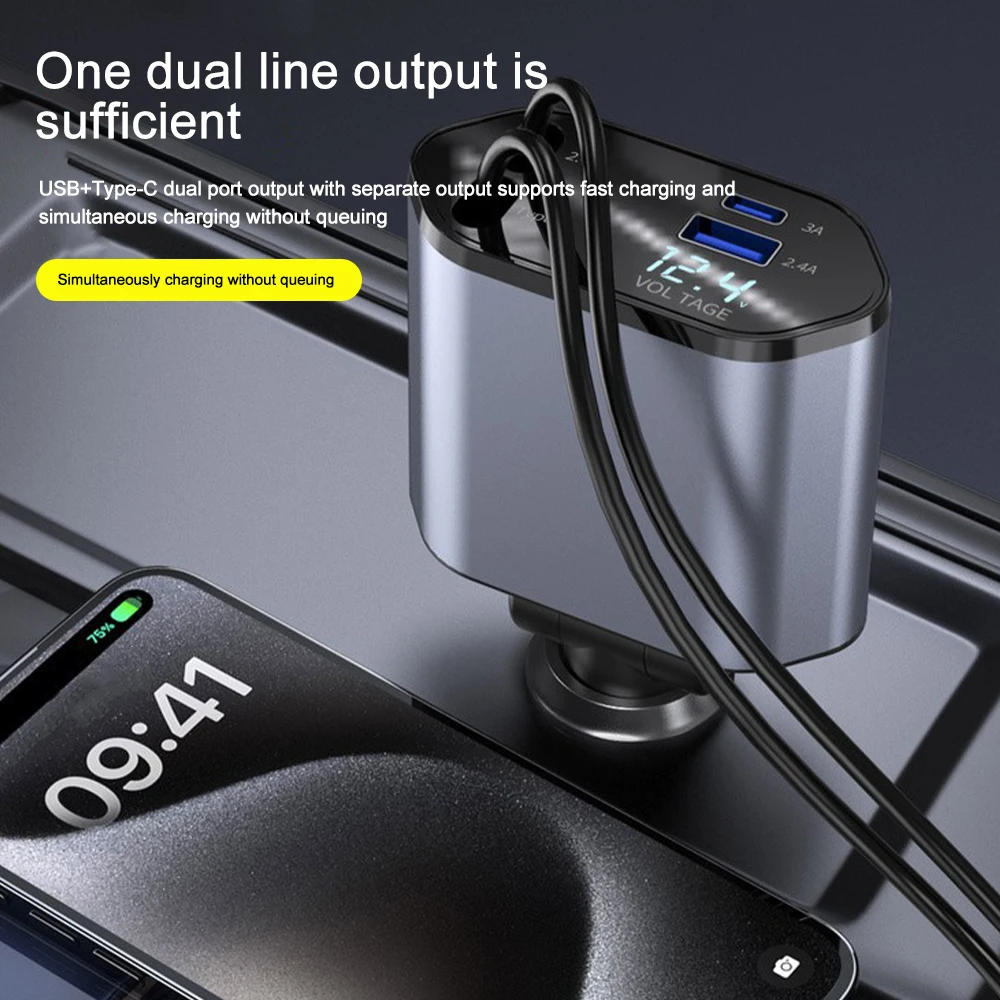 Adaptador de cargador de coche - Usb Data Cable reseña y precio